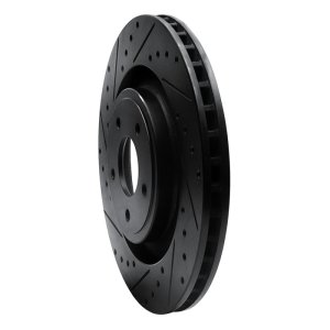 Chrysler 200 Brake Rotor (1) - Front Left - R1 Concepts - Drilled & Slotted - Black - `08-`14